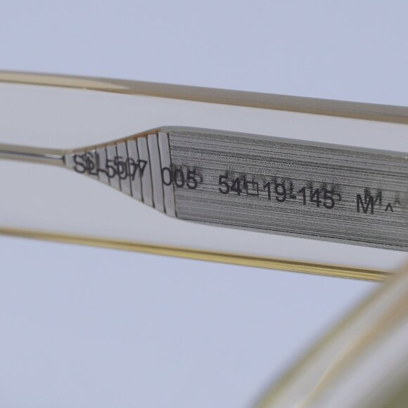 Saint Laurent SL507 005 Sunglasses Transparent Yellow Square Frame, Green Lenses main image 6